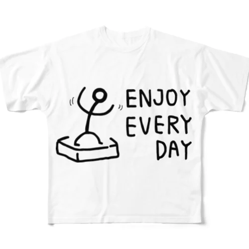 ENJOY EVERYDAY フルグラフィックTシャツ