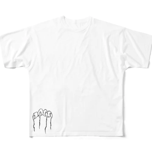 シンプル　虎　白ver. All-Over Print T-Shirt