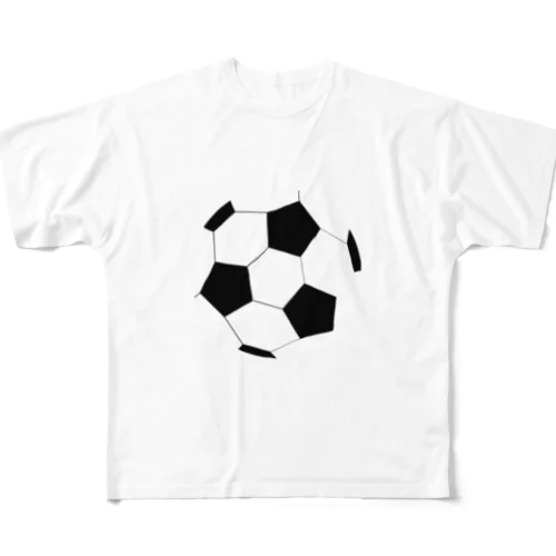 サッカーボール フルグラフィックTシャツ