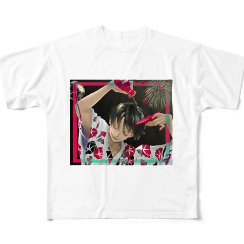 浴衣男子 All-Over Print T-Shirt