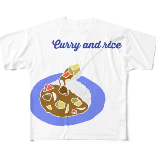 カレー All-Over Print T-Shirt