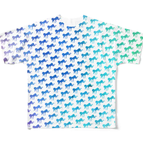 鳥の群れ フルグラフィックTシャツ
