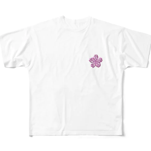 pinkflowerシリーズ フルグラフィックTシャツ