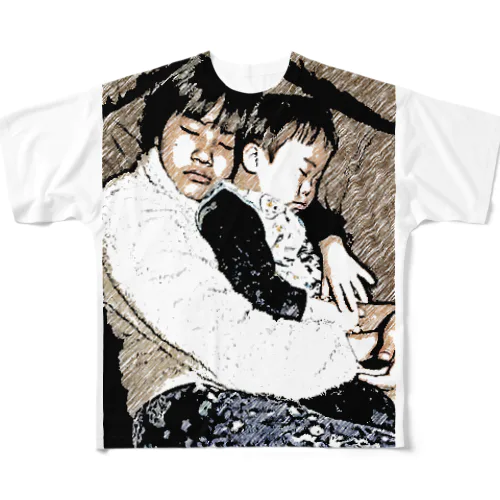 姉弟 フルグラフィックTシャツ