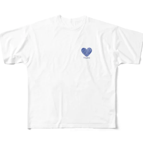 ピョガティス　ブルーライン All-Over Print T-Shirt