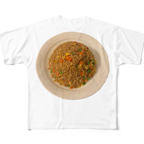 飯テロ_チャーハン フルグラフィックTシャツ