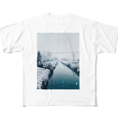 冬の景色1 フルグラフィックTシャツ