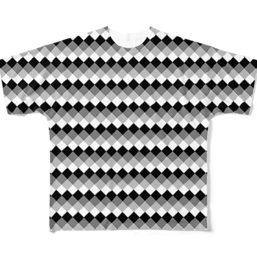 iii bou パターン柄022 フルグラフィックTシャツ