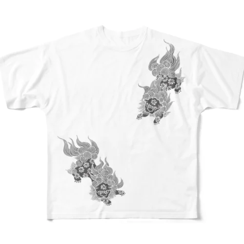 狛犬 All-Over Print T-Shirt