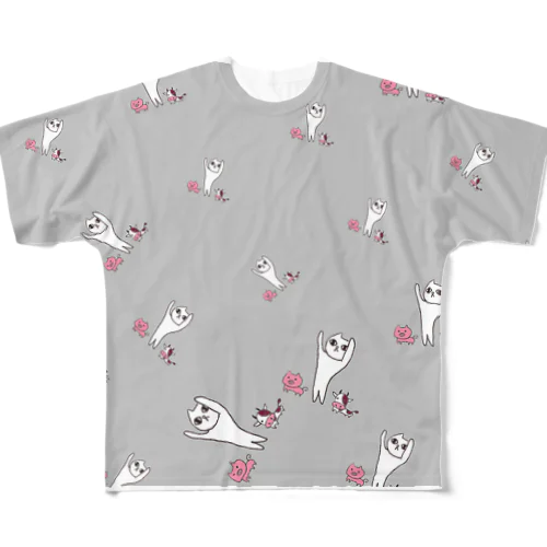 けんこう（グレー） All-Over Print T-Shirt