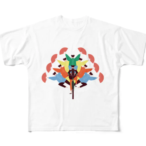 【表プリント】雑技チャイナガール All-Over Print T-Shirt