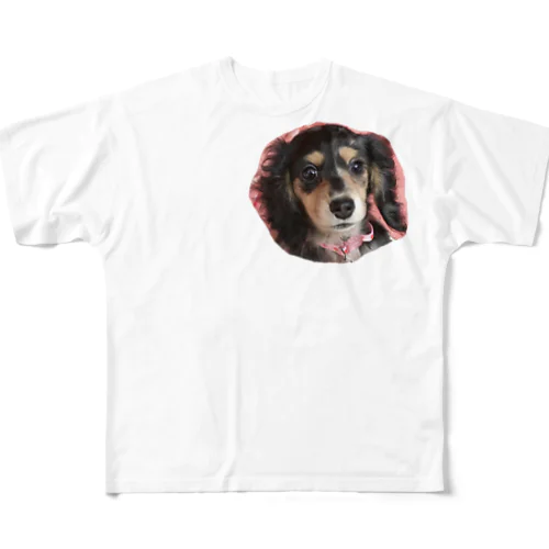 ほんわかダックスちゃん All-Over Print T-Shirt