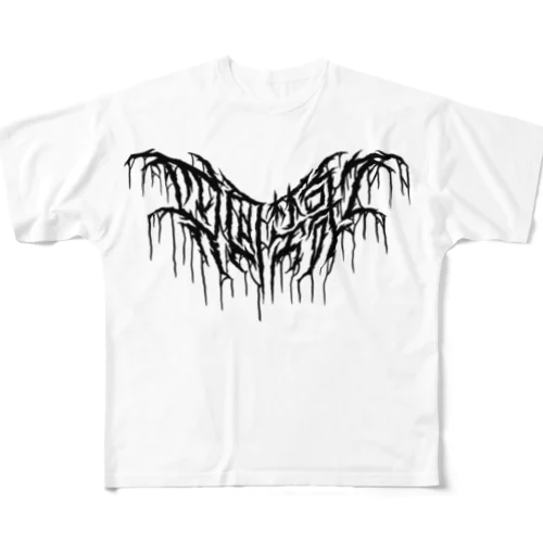 四字熟語 - 四面楚歌 Death Metal Logo デスロゴ フルグラフィックTシャツ