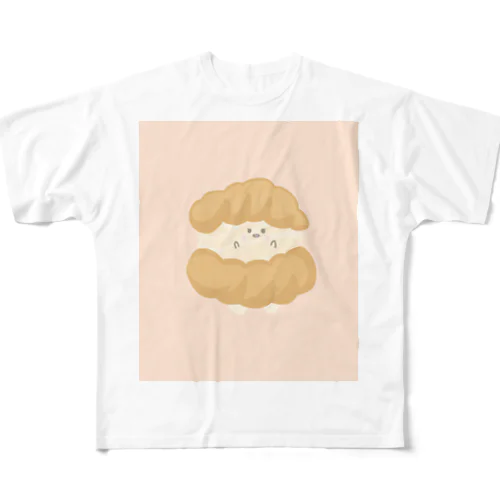 シュークリームのくりむちゃん フルグラフィックTシャツ