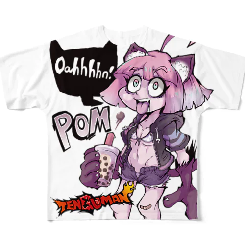 タピ猫フルグラフィックTシャツ フルグラフィックTシャツ