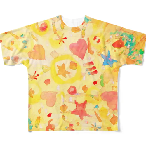 ⭐︎♡ (イエロー) All-Over Print T-Shirt