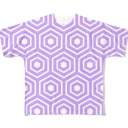 Auspicious 吉祥文様 Tortoise shell pattern All-Over Print T-Shirt