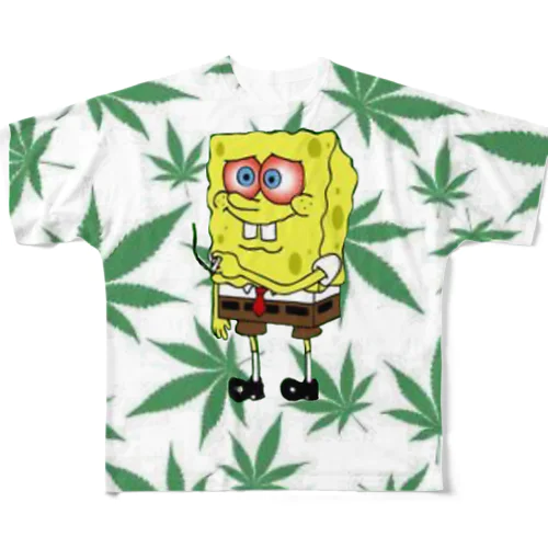 marijuanaTシャツ フルグラフィックTシャツ