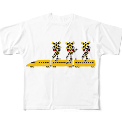 電車に乗るFumiFumi フルグラフィックTシャツ