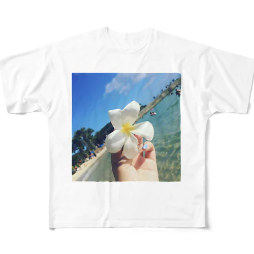 アロハ☆プルメリア All-Over Print T-Shirt