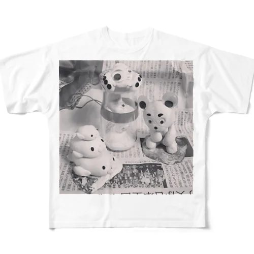 くま、あざらし、ミルクの妖精 All-Over Print T-Shirt