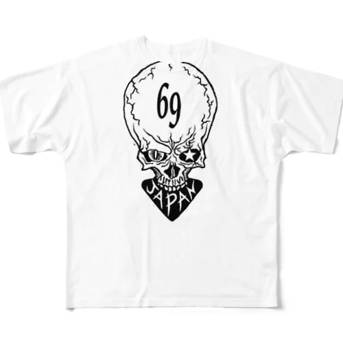 skullrock フルグラフィックTシャツ