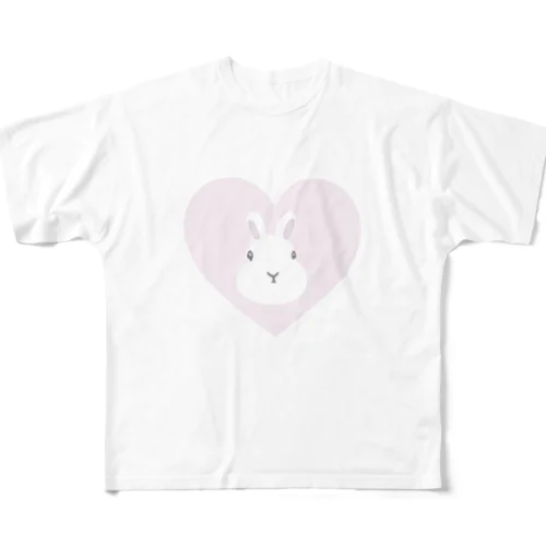 ラブリーうさちゃん フルグラフィックTシャツ