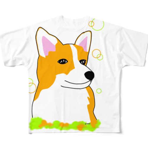 コーギー癒し犬 All-Over Print T-Shirt