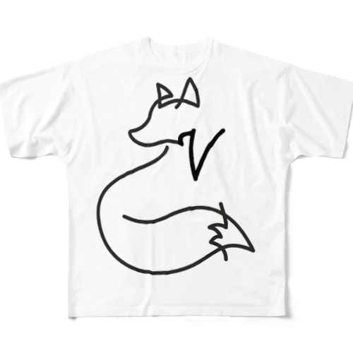 vector renard フルグラフィックTシャツ