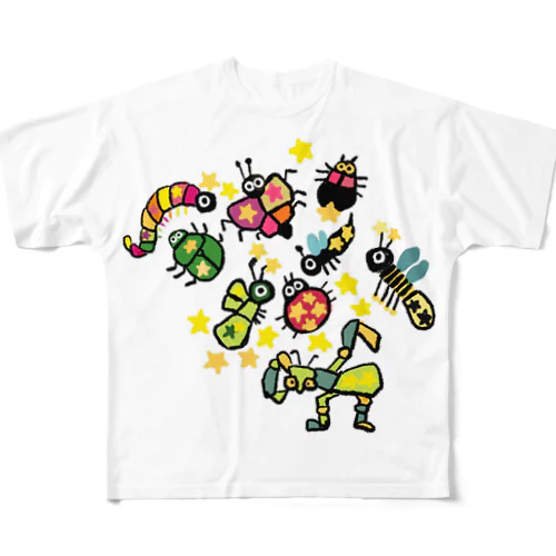 星柄の虫グッズ All-Over Print T-Shirt