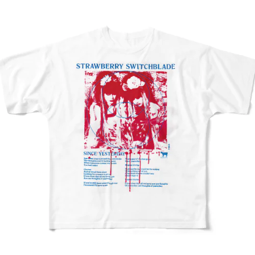 strawberry フルグラフィックTシャツ