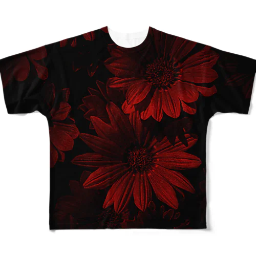 紅い華 All-Over Print T-Shirt