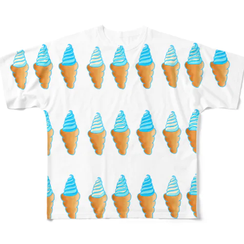 いっぱい空色のチョココロネ All-Over Print T-Shirt