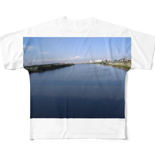 蒼と雲と日本一高いタワー All-Over Print T-Shirt