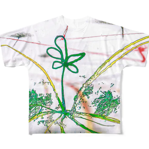 暑い夏に爽やか緑。写真絵１ All-Over Print T-Shirt