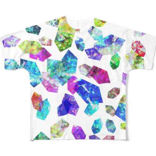 カラフルクリスタル All-Over Print T-Shirt