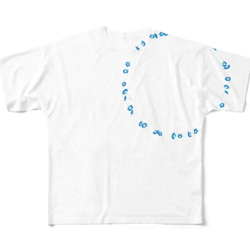 瑠璃唐草 All-Over Print T-Shirt
