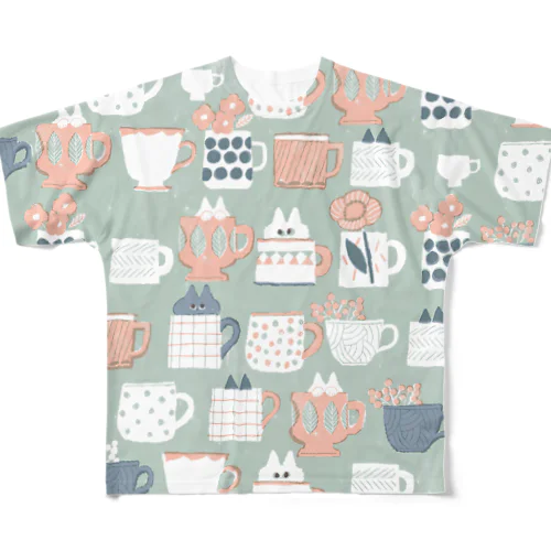 mug cat All-Over Print T-Shirt