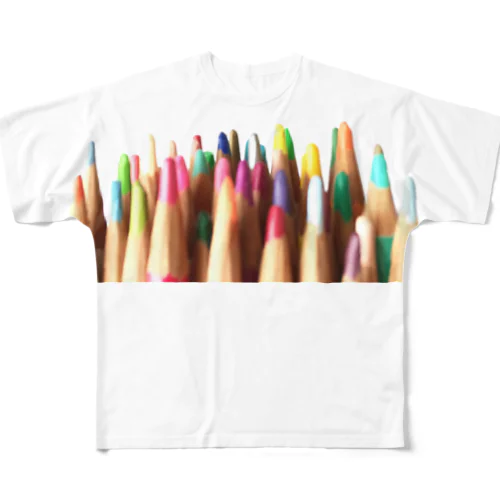 色鉛筆 フルグラフィックTシャツ
