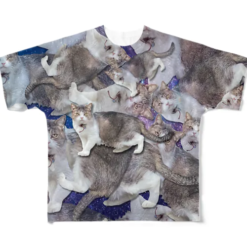 造形のおかしい猫 All-Over Print T-Shirt