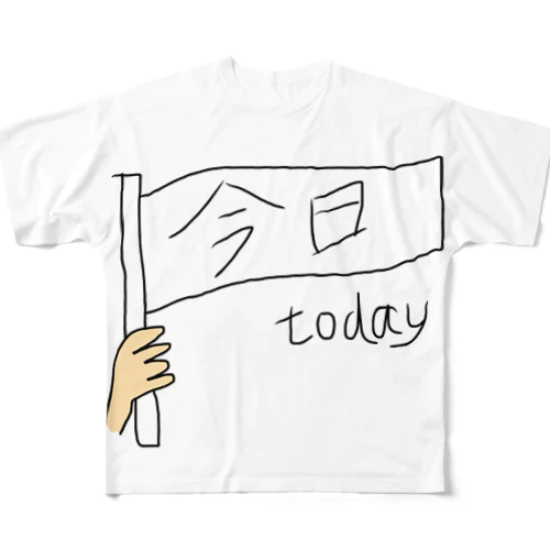 今日はtoday All-Over Print T-Shirt