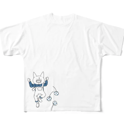 ねことさくらんぼ All-Over Print T-Shirt