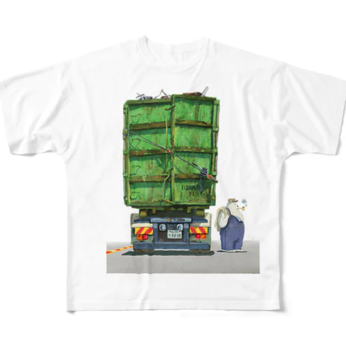 すろくま、産廃トラック。 All-Over Print T-Shirt