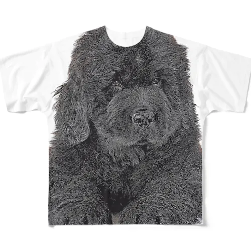 ニューファンドランドの子犬 All-Over Print T-Shirt