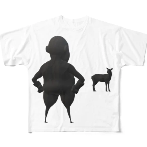 神石エンカウンター（小鹿） フルグラフィックTシャツ