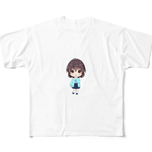 コメミントchannelの湊。のグッズ 表情：ノーマル フルグラフィックTシャツ