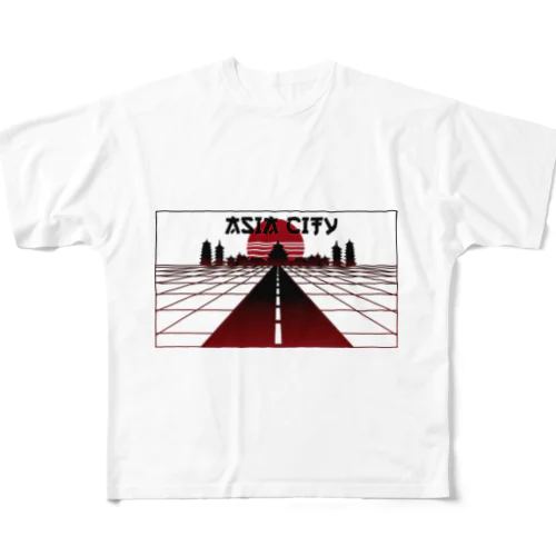  vaporwave asiacity  All-Over Print T-Shirt