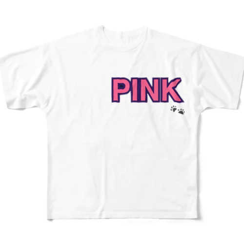 PINK フルグラフィックTシャツ