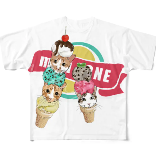 rui & ram & ta-chan ice All-Over Print T-Shirt