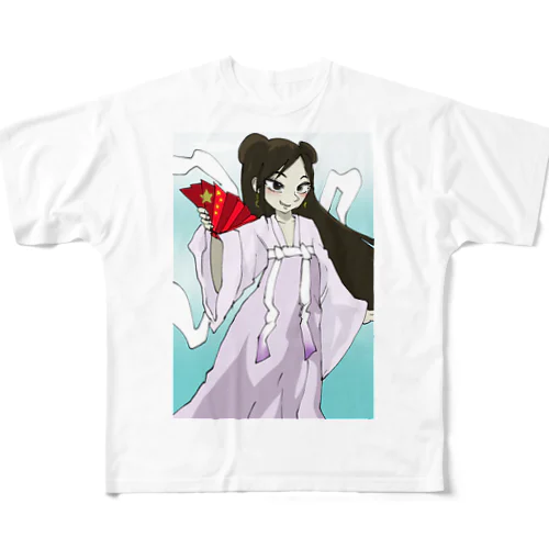 漢服女性 フルグラフィックTシャツ